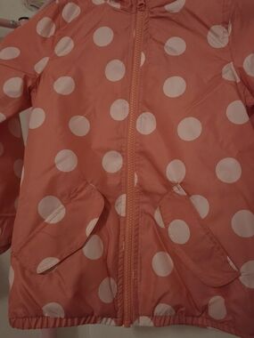 Carter's Coral Pink Polka Dot Raincoat